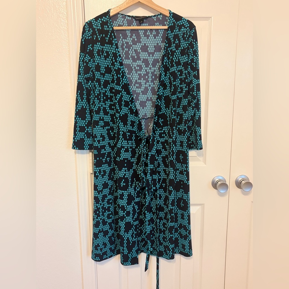 Banana Republic Blue and Black Patterned Cardigan
